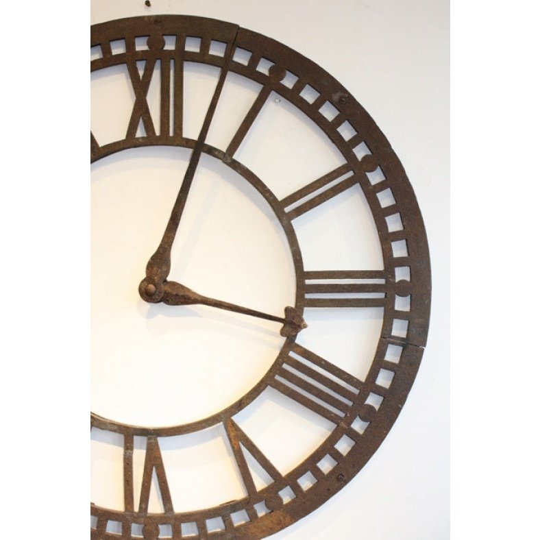 Highly decorative 19th century cast iron clock face