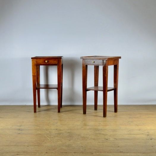 Near Pair of French Walnut Bedside Tables