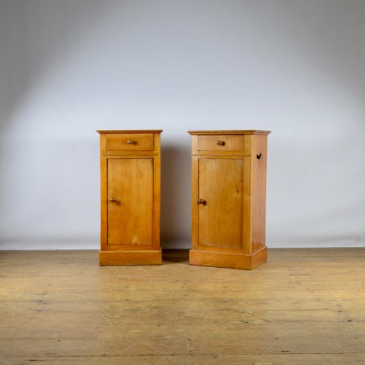 Very Near Pair of Fruitwood Bedside Tables