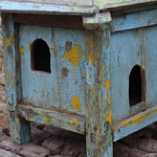 Very decorative painted birdhouse