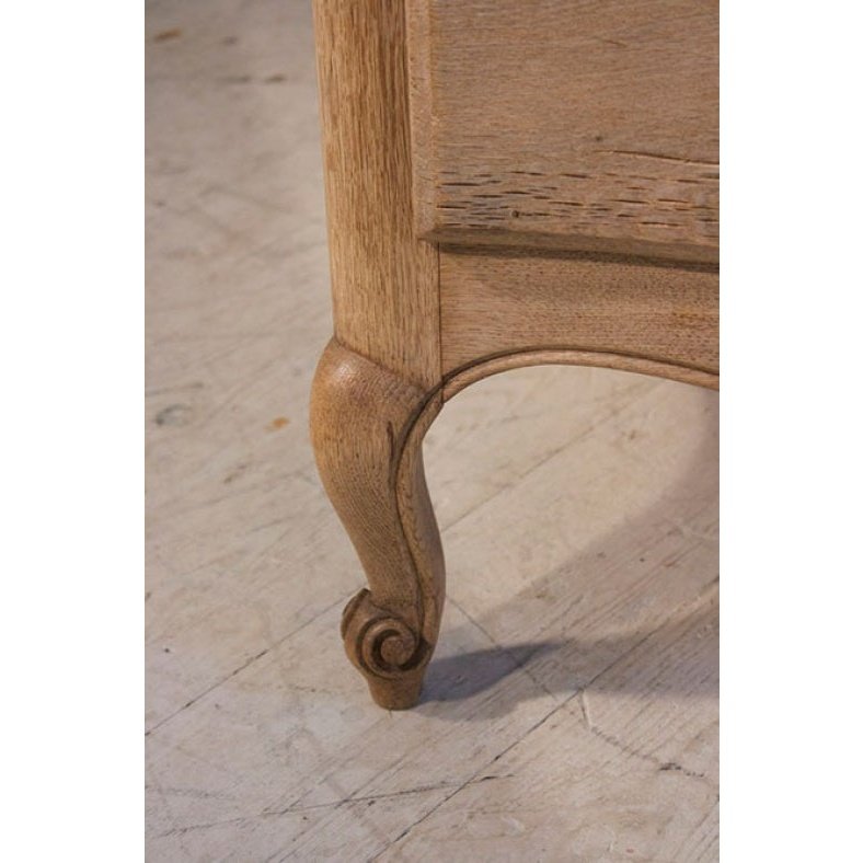 20th century French bleached-out oak 3 drawer chest of drawers