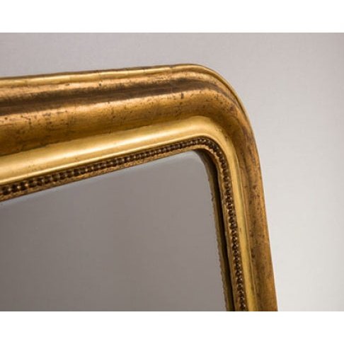 Large 19th century French gilt wall mirror with original mirror plate