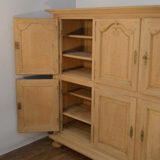 BLEACHED OAK HOUSEKEEPER CUPBOARD