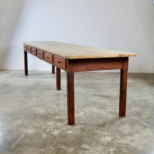 Large English Oak Refectory Dining Table