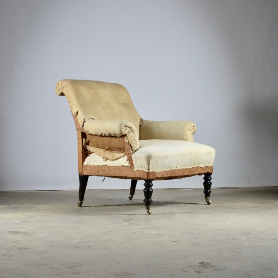 Pair of Fauteuil, Full Reupholstery Inc.