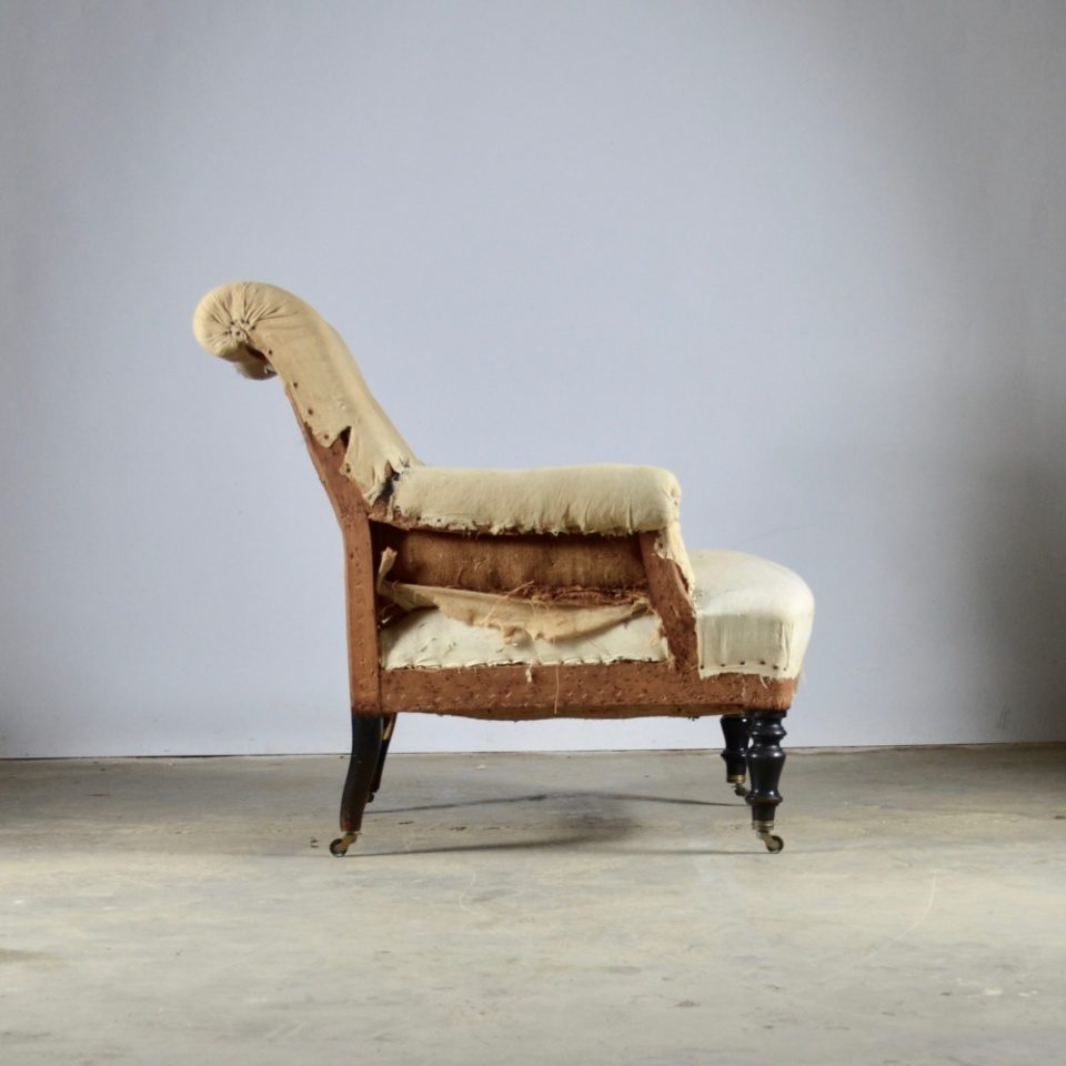 Pair of Fauteuil, Full Reupholstery Inc.