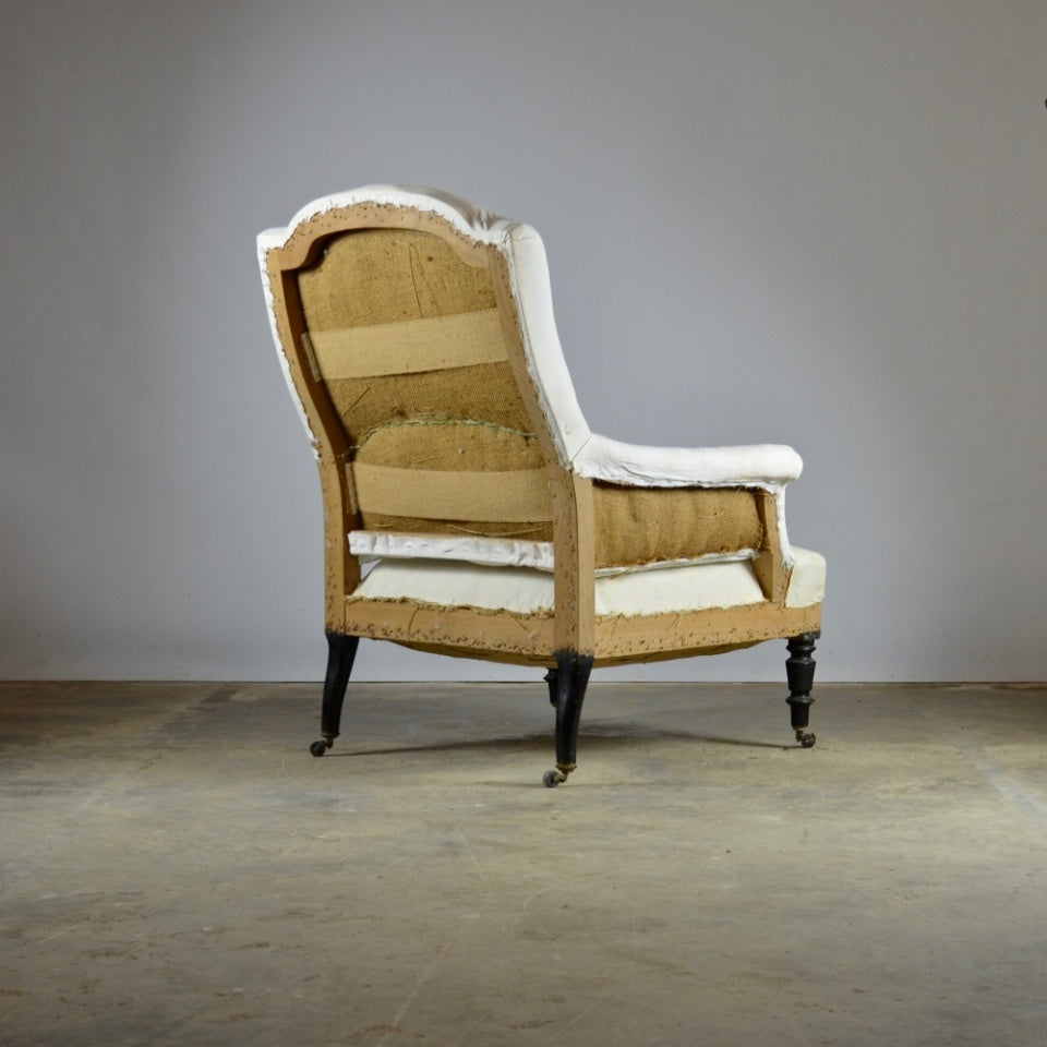 Pair of French Fauteuil, Full Reupholstery Inc.