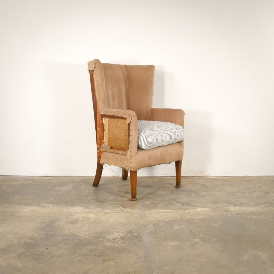 Pair Hexagonal Barrel Back Chairs