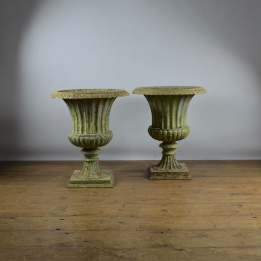 Pair Of 19th Century Campana Garden Urns