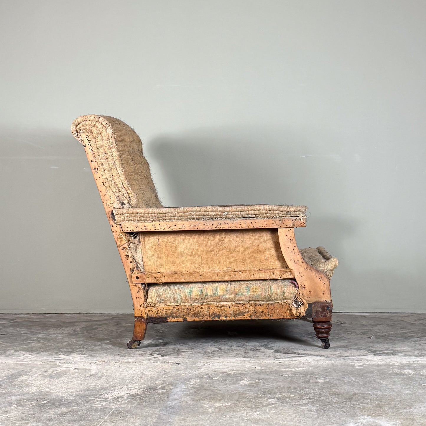 19th Century Flat Arm Library Chair