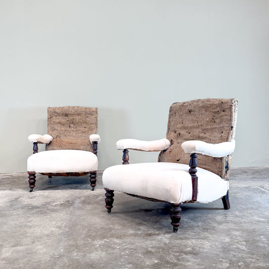 C008a Large Pair of Open Arm Library Chairs