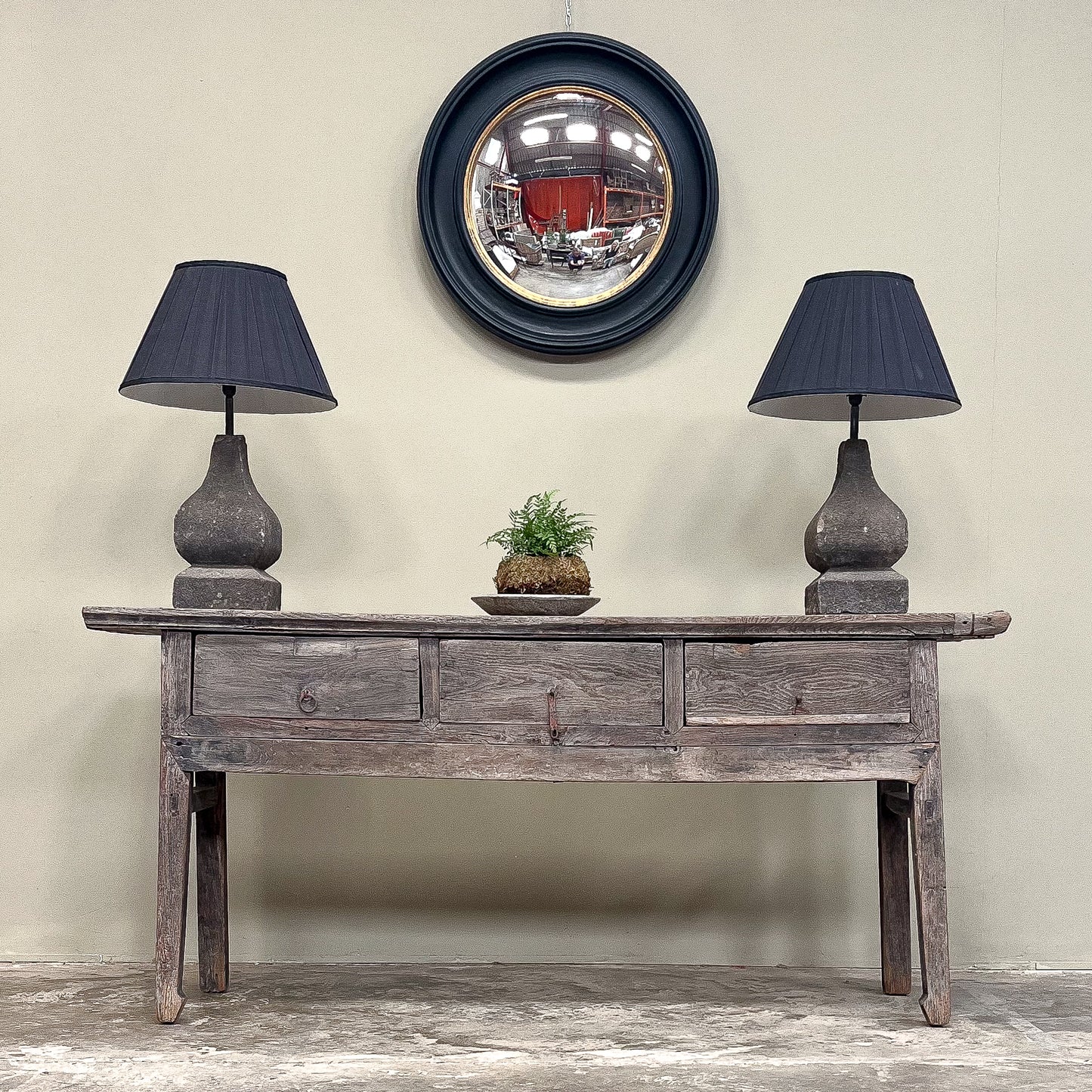 6012 Pair of Early Stone Lamps