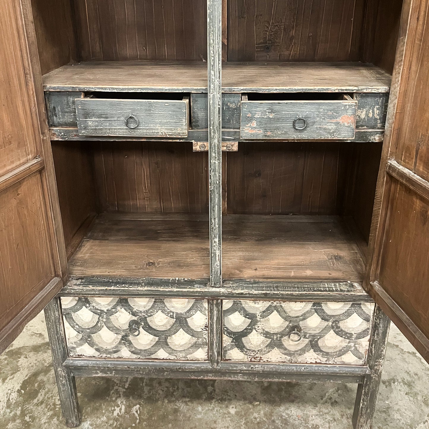 1255 Contemporary Hand Painted Cabinet