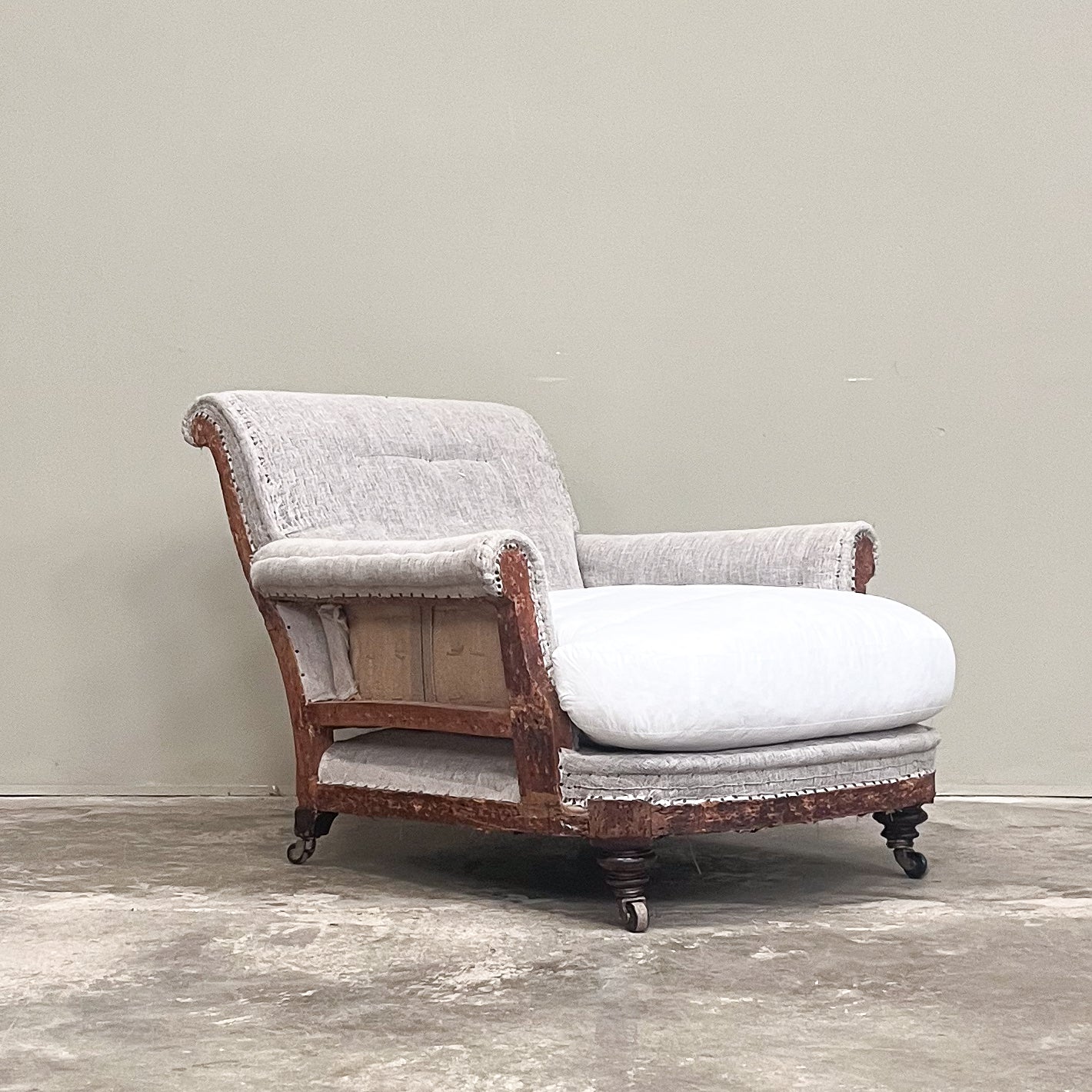 C1260 Matched pair of Howard Style Club chairs