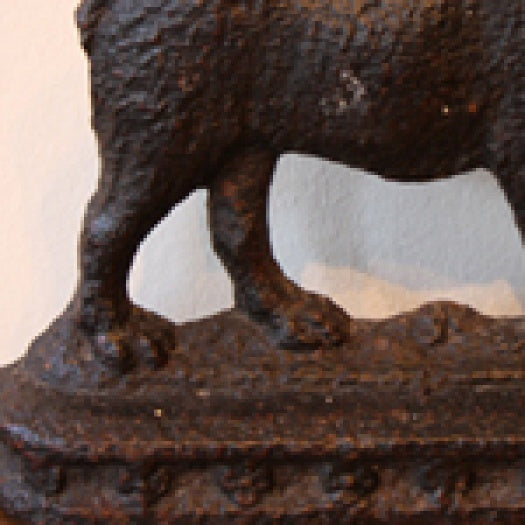 Cast Iron door stop in the form of St Bernard