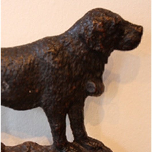 Cast Iron door stop in the form of St Bernard