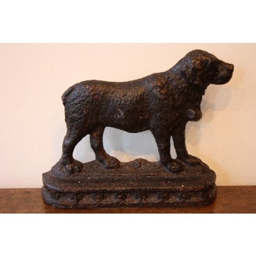 Cast Iron door stop in the form of St Bernard