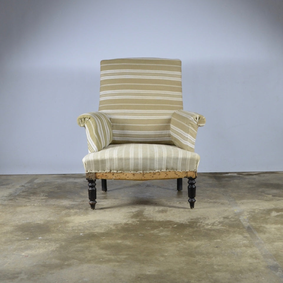 French Fauteuil, full reupholstery included