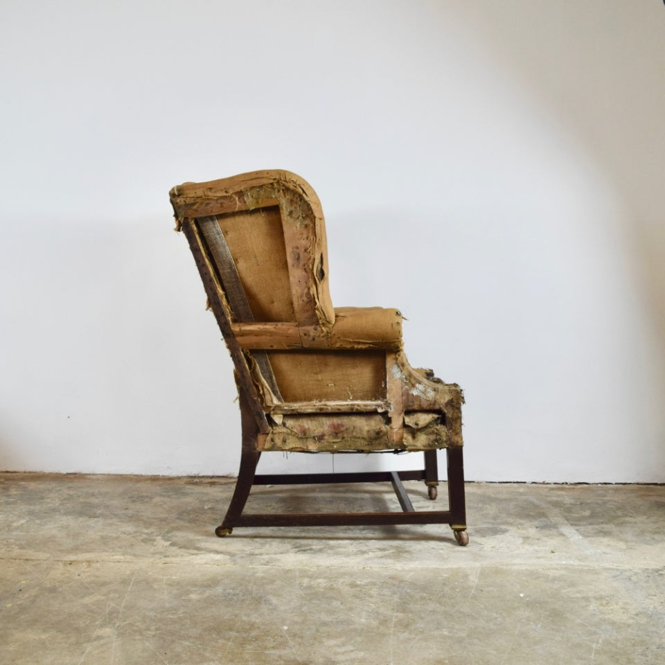 Mahogany English Wing Chair