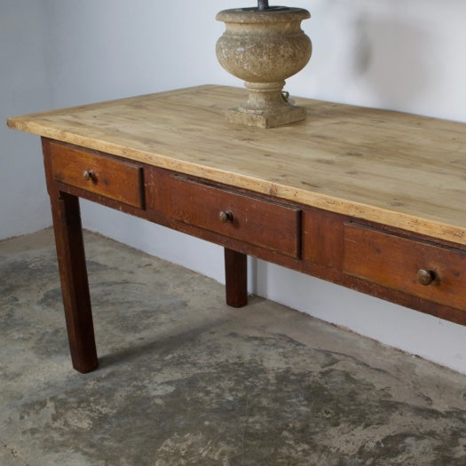 Large English Oak Refectory Dining Table