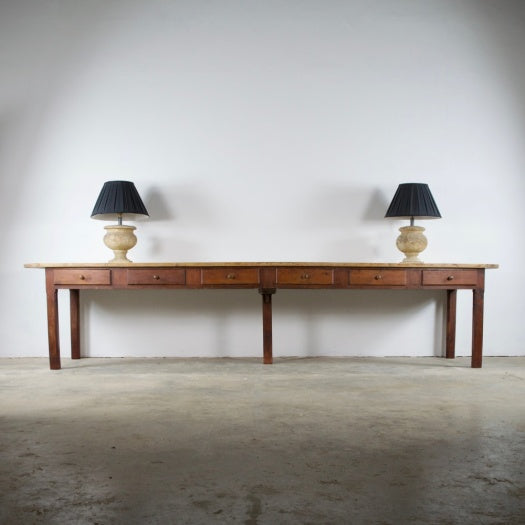 Large English Oak Refectory Dining Table