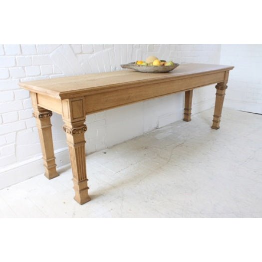 Handsome bleached oak console table standing