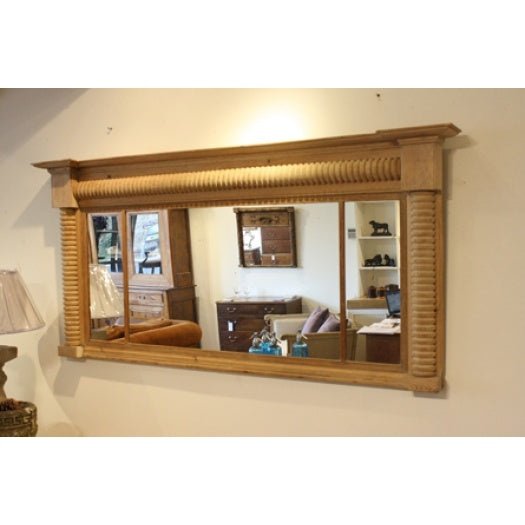 Large Regency pine overmantel mirror