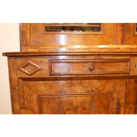 Large 19th century French walnut bookcase