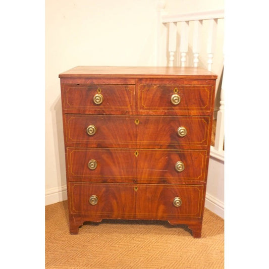 Very charming 19th century English painted chest of drawers