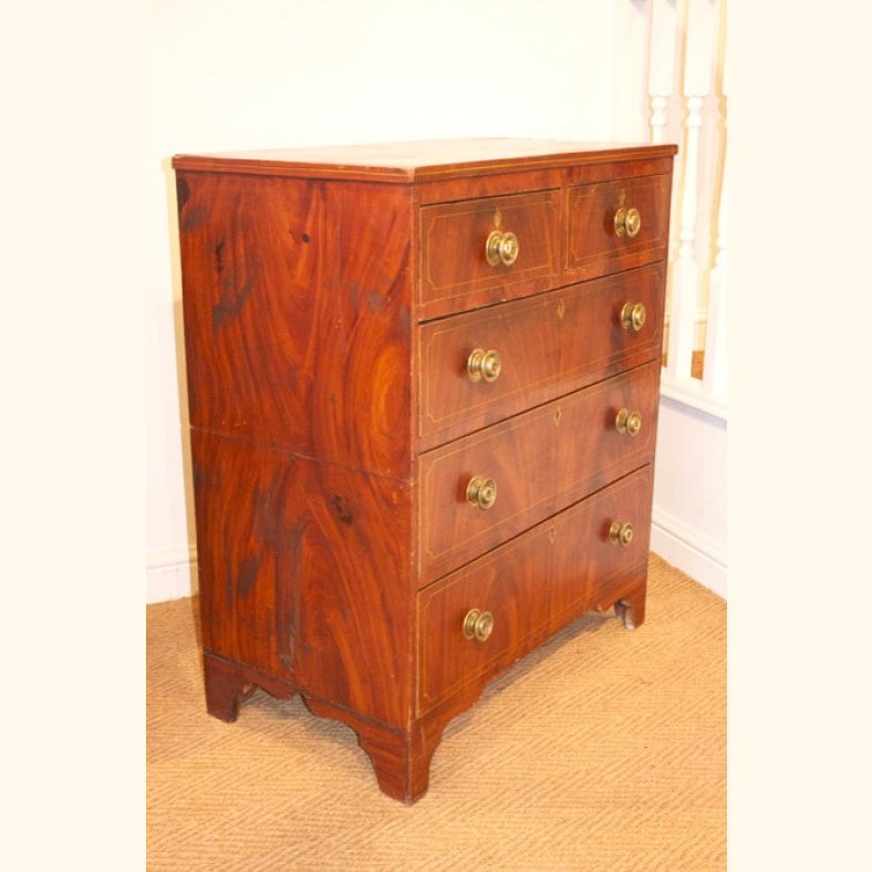 Very charming 19th century English painted chest of drawers