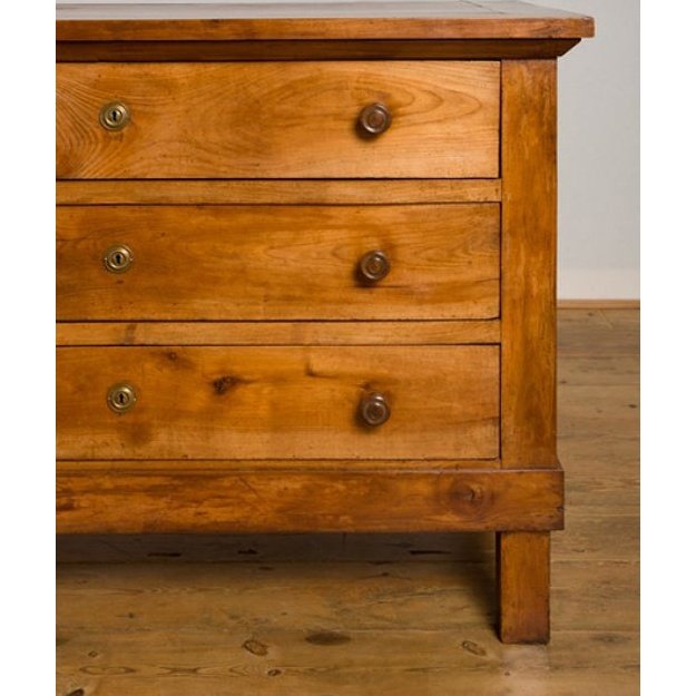 19th century French fruitwood chest of drawers