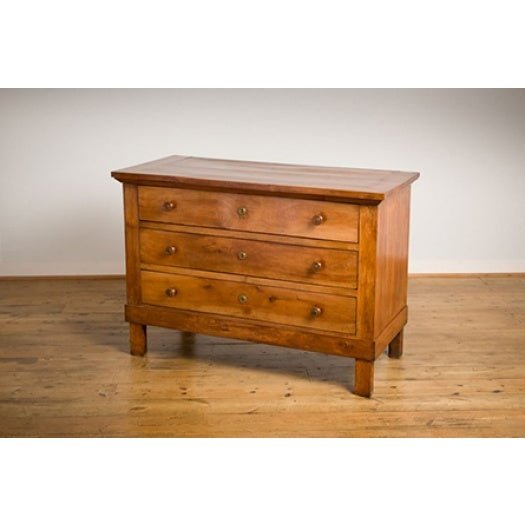 19th century French fruitwood chest of drawers