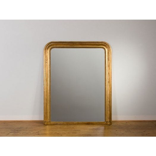 Large 19th century French gilt wall mirror with original mirror plate