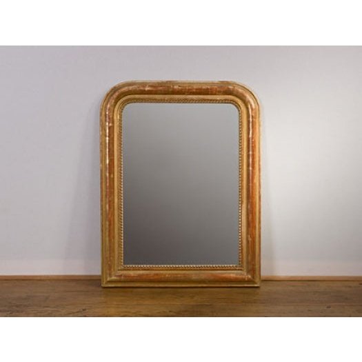 Late 19th century French gilt wall mirror later glass