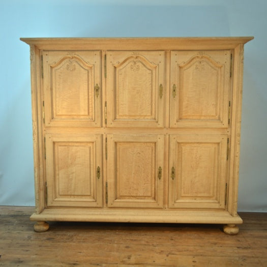 BLEACHED OAK HOUSEKEEPER CUPBOARD