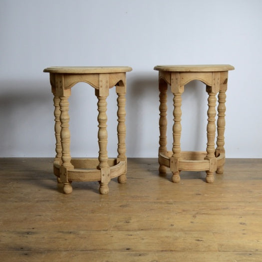 Pair of French Oak Side Tables