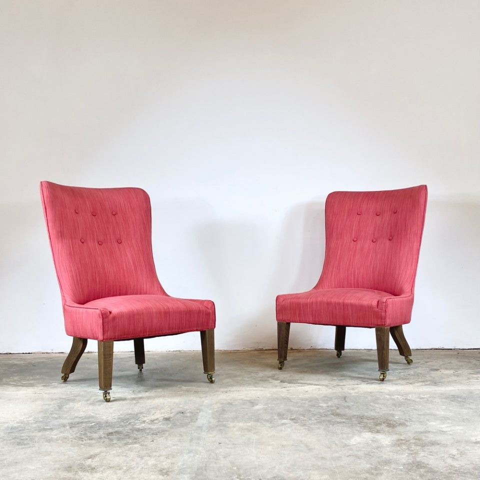 Pair of Colefax and Fowler Slipper Chairs