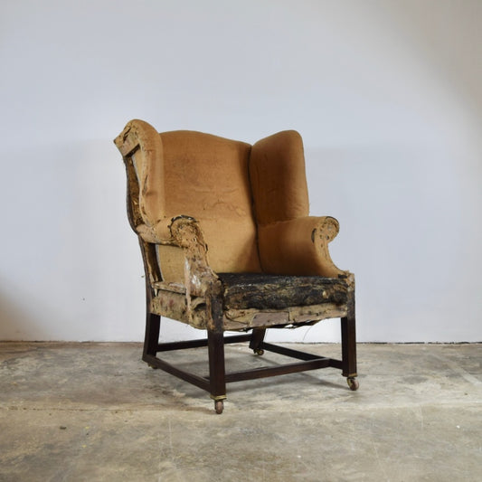 Mahogany English Wing Chair