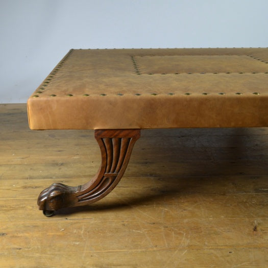 Large Leather Footstool