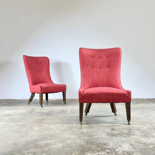 Pair of Colefax and Fowler Slipper Chairs