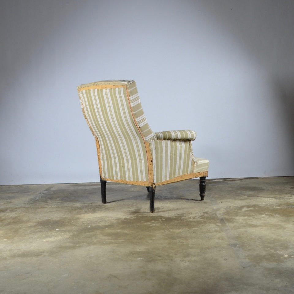 French Fauteuil, full reupholstery included