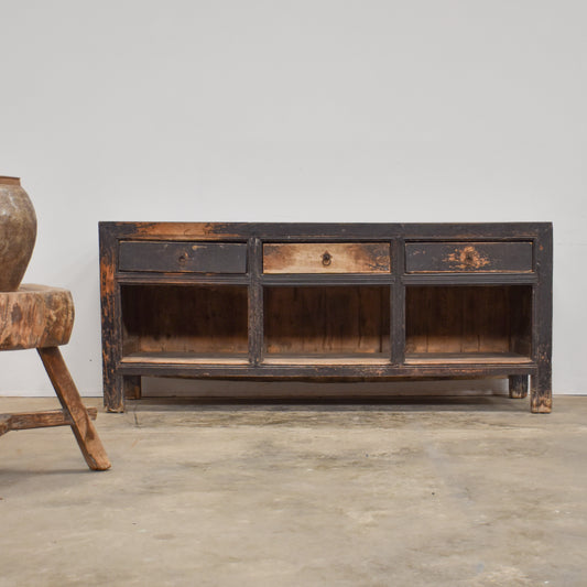 19 Century Wabi Sabi Ebonised Counter