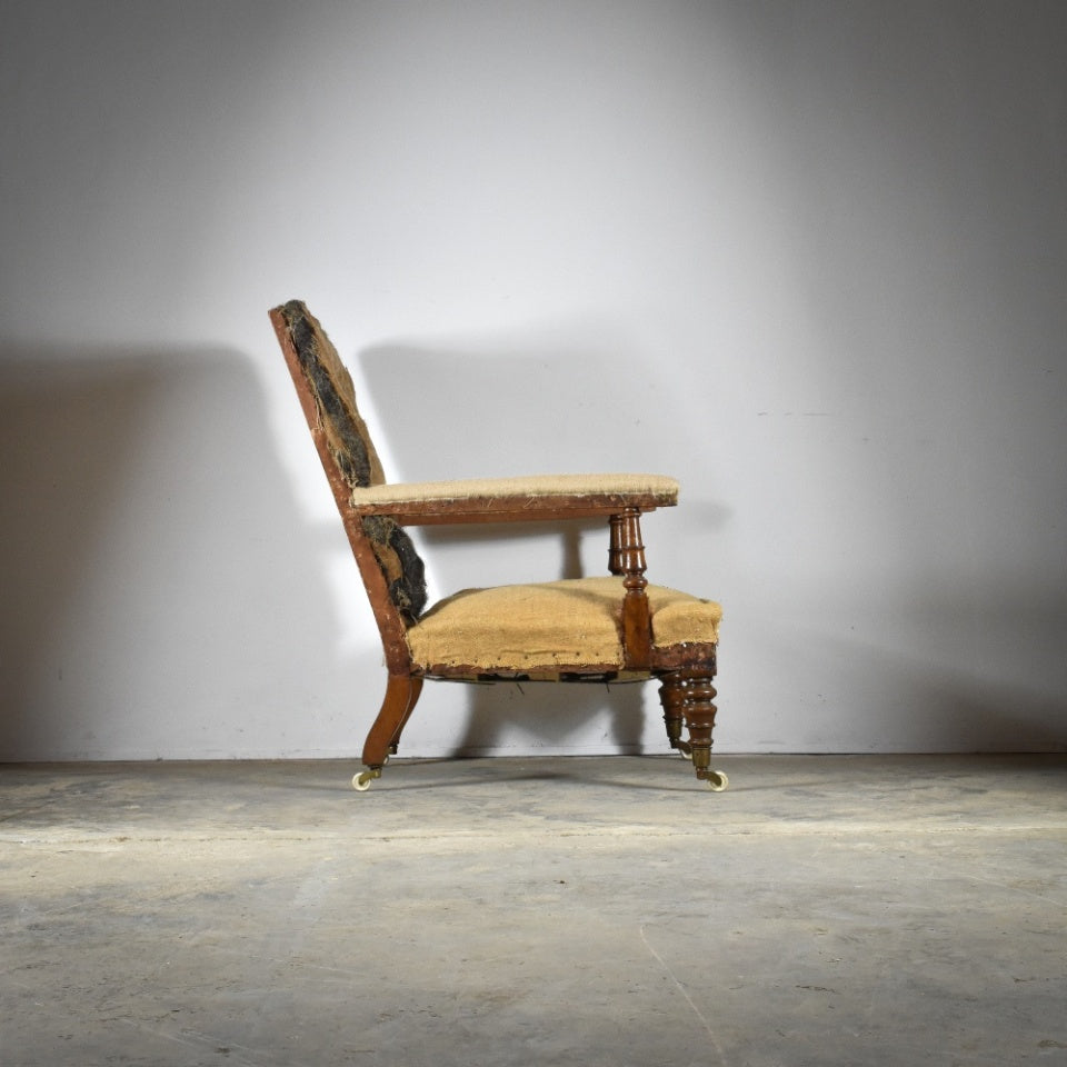 19th Century Open Arm Library chair