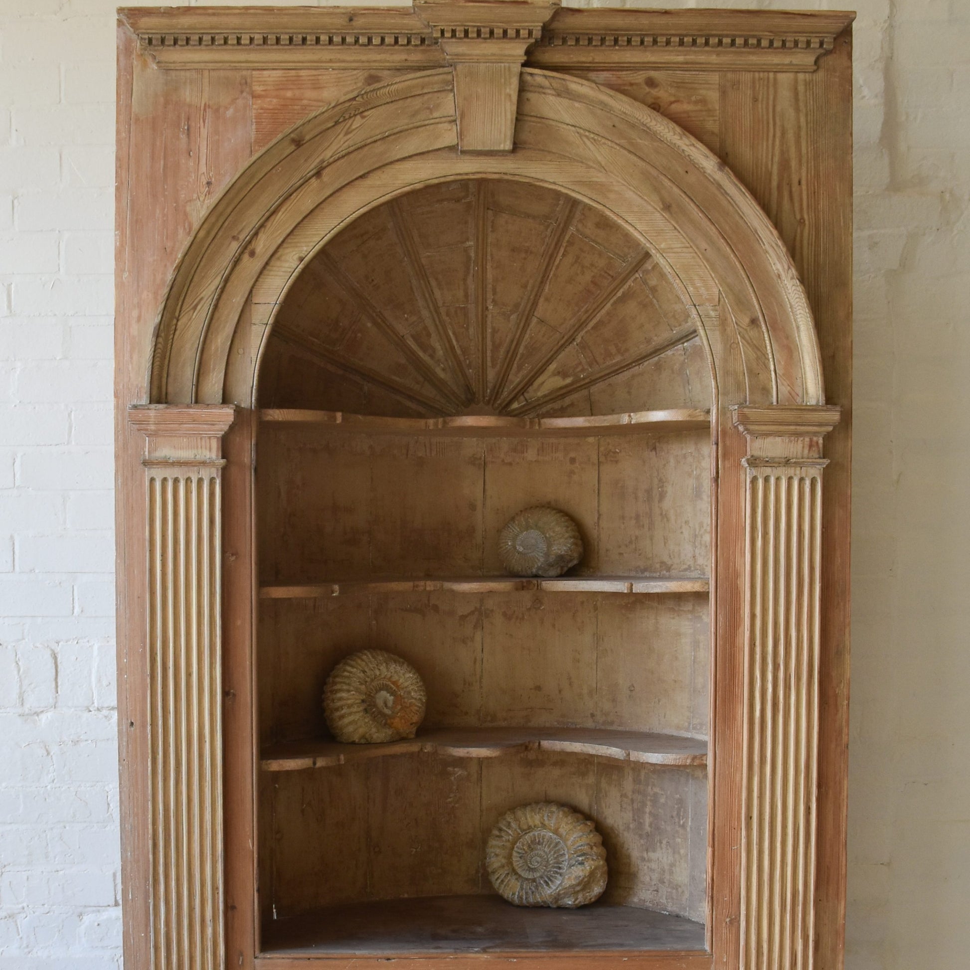 Georgian Barrel Back Corner Cupboard