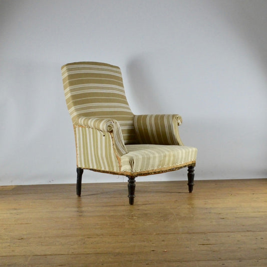 French Fauteuil, full reupholstery included