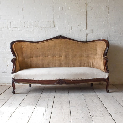 19th Century French Mahogany Salon Sofa