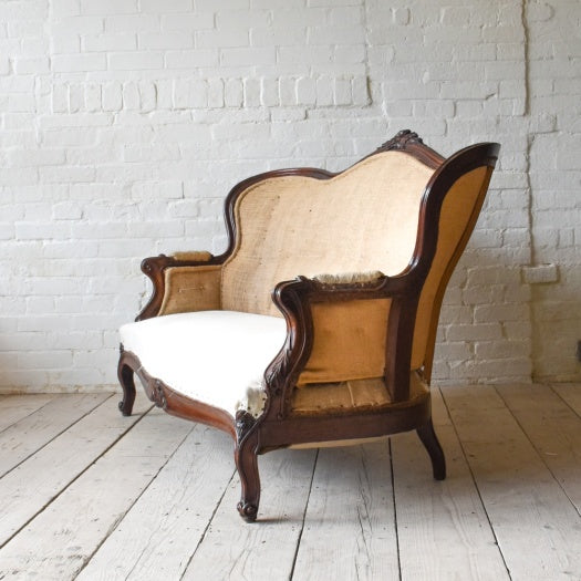 19th Century French Mahogany Salon Sofa