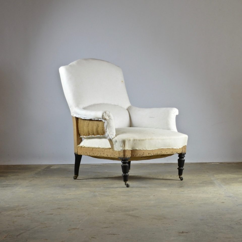 Pair of French Fauteuil. Full Reupholstery Inc.