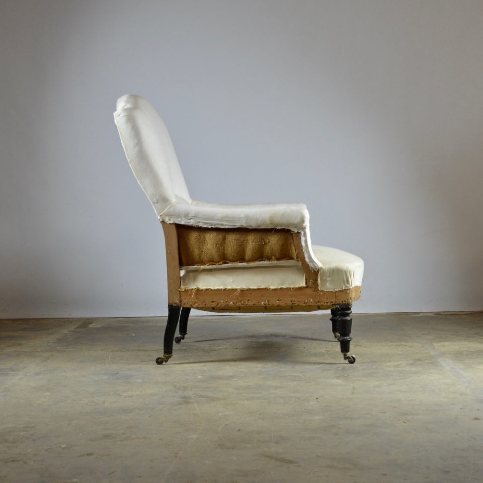 Pair of French Fauteuil, Full Reupholstery Inc.