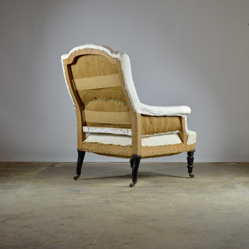 Pair of French Fauteuil. Full Reupholstery Inc.